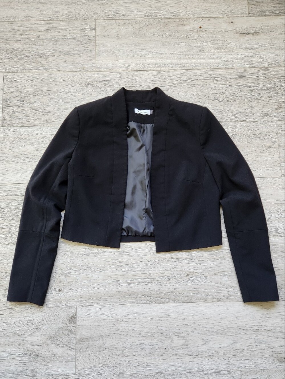 Calvin Klein Black Open Blazer Jacket Womens Small Business Casual